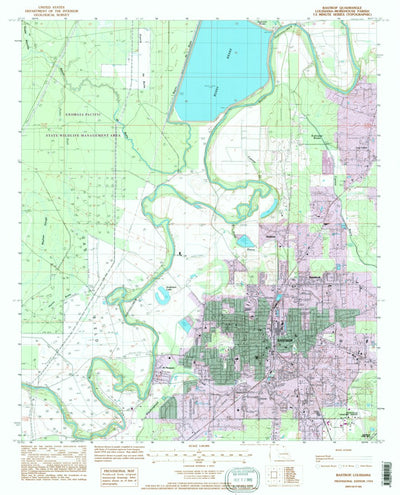 United States Geological Survey Bastrop, LA (1994, 24000-Scale) digital map