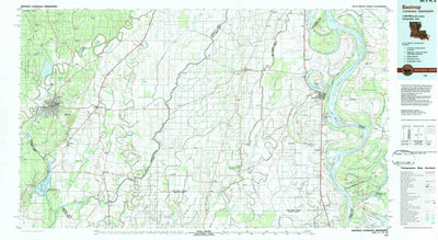 United States Geological Survey Bastrop, LA-MS (1982, 100000-Scale) digital map