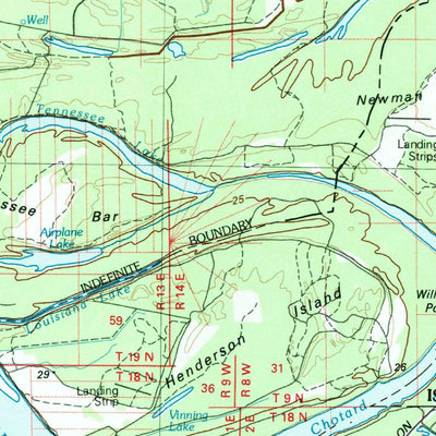 United States Geological Survey Bastrop, LA-MS (1982, 100000-Scale) digital map
