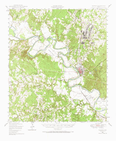 United States Geological Survey Bastrop, TX (1948, 62500-Scale) digital map