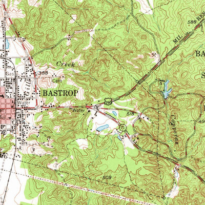 United States Geological Survey Bastrop, TX (1948, 62500-Scale) digital map