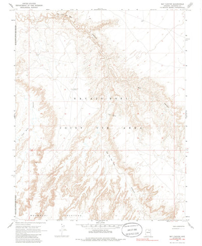 United States Geological Survey Bat Canyon, AZ (1967, 24000-Scale) digital map