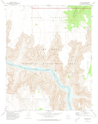 United States Geological Survey Bat Cave, AZ (1971, 24000-Scale) digital map