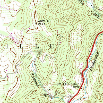 United States Geological Survey Bat Cave, NC (1946, 24000-Scale) digital map