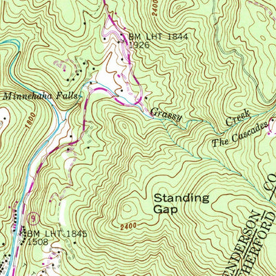 United States Geological Survey Bat Cave, NC (1946, 24000-Scale) digital map