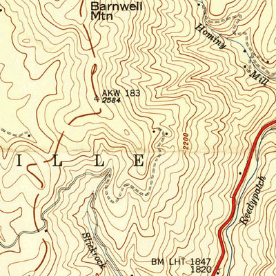 United States Geological Survey Bat Cave, NC (1947, 24000-Scale) digital map