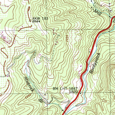 United States Geological Survey Bat Cave, NC (1997, 24000-Scale) digital map