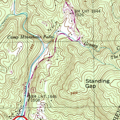 United States Geological Survey Bat Cave, NC (1997, 24000-Scale) digital map