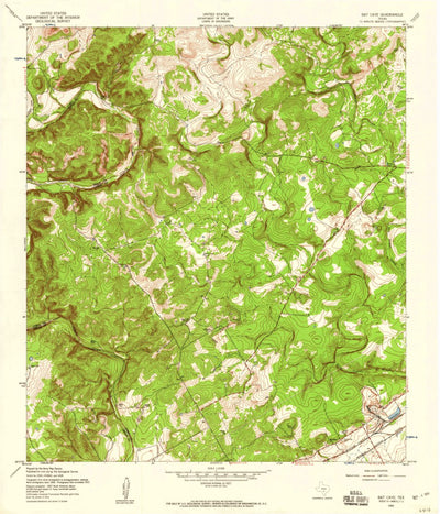 United States Geological Survey Bat Cave, TX (1953, 24000-Scale) digital map