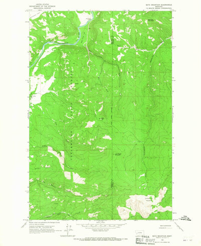 United States Geological Survey Bata Mountain, MT (1965, 24000-Scale) digital map