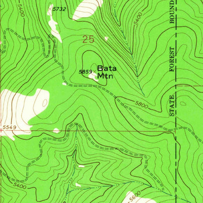 United States Geological Survey Bata Mountain, MT (1965, 24000-Scale) digital map
