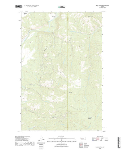 United States Geological Survey Bata Mountain, MT (2020, 24000-Scale) digital map