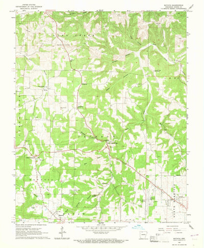 United States Geological Survey Batavia, AR (1967, 24000-Scale) digital map