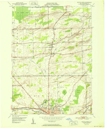 United States Geological Survey Batavia North, NY (1951, 24000-Scale) digital map