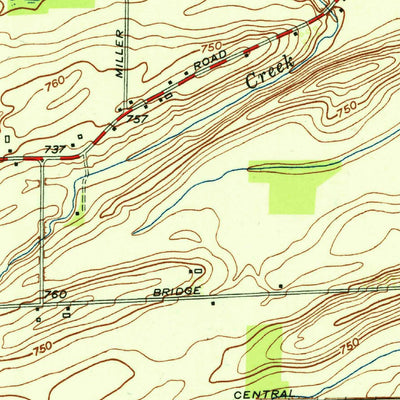 United States Geological Survey Batavia North, NY (1951, 24000-Scale) digital map