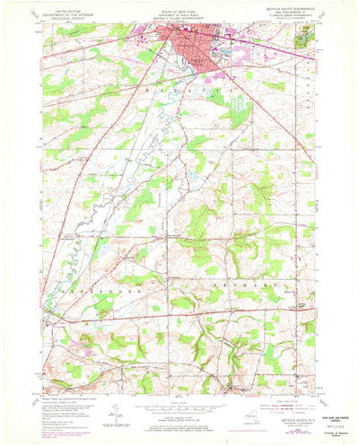 United States Geological Survey Batavia South, NY (1950, 24000-Scale) digital map