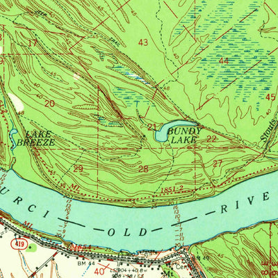 United States Geological Survey Batchelor, LA-MS (1967, 62500-Scale) digital map