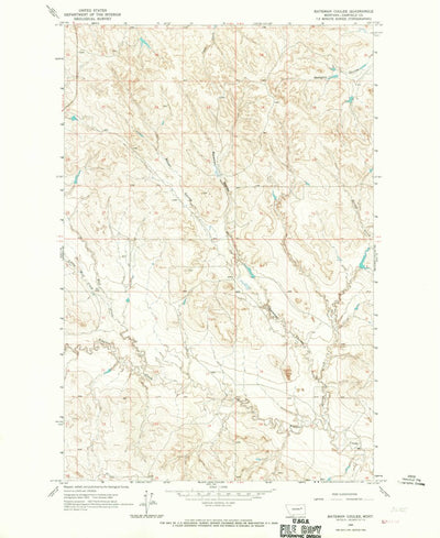 United States Geological Survey Bateman Coulee, MT (1964, 24000-Scale) digital map