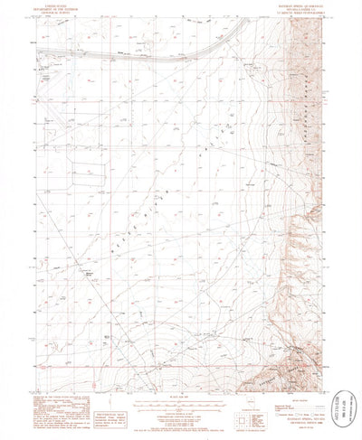 United States Geological Survey Bateman Spring, NV (1986, 24000-Scale) digital map