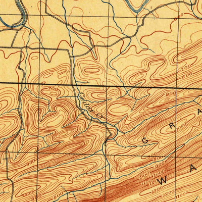 United States Geological Survey Bates, AR-OK (1887, 62500-Scale) digital map