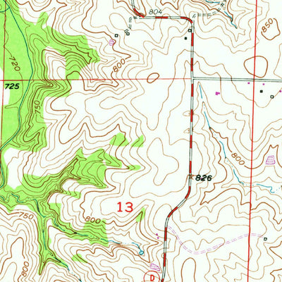 United States Geological Survey Bates City, MO (1950, 24000-Scale) digital map