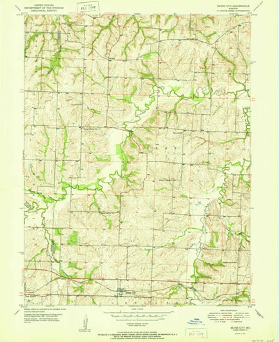 United States Geological Survey Bates City, MO (1951, 24000-Scale) digital map