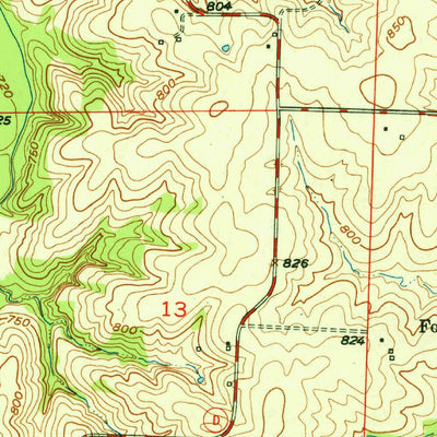 United States Geological Survey Bates City, MO (1951, 24000-Scale) digital map