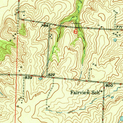 United States Geological Survey Bates City, MO (1951, 24000-Scale) digital map