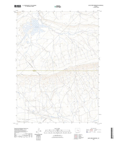 United States Geological Survey Bates Creek Reservoir, WY (2023, 24000-Scale) digital map