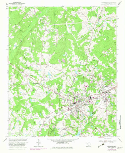 United States Geological Survey Batesburg, SC (1964, 24000-Scale) digital map