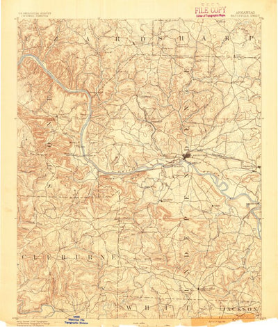 United States Geological Survey Batesville, AR (1891, 125000-Scale) digital map