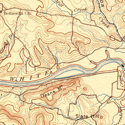United States Geological Survey Batesville, AR (1891, 125000-Scale) digital map