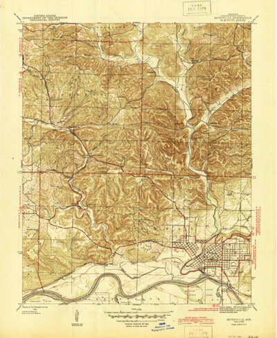 United States Geological Survey Batesville, AR (1942, 31680-Scale) digital map
