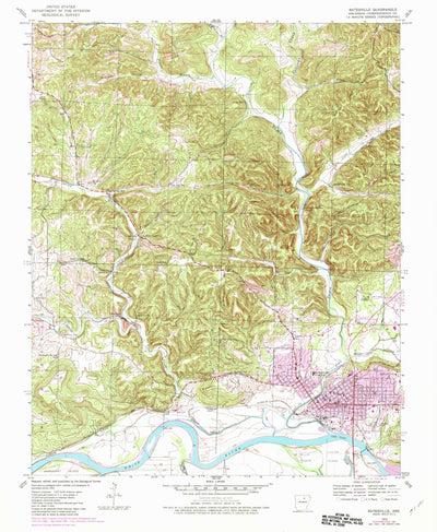 United States Geological Survey Batesville, AR (1943, 24000-Scale) digital map