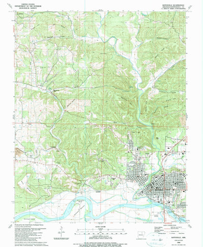 United States Geological Survey Batesville, AR (1989, 24000-Scale) digital map
