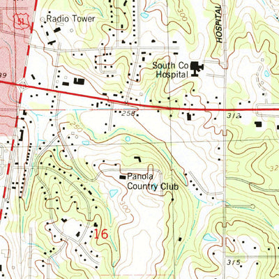 United States Geological Survey Batesville, MS (1982, 24000-Scale) digital map