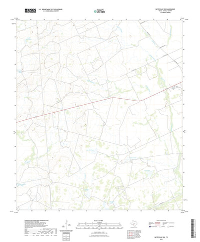 United States Geological Survey Batesville NW, TX (2022, 24000-Scale) digital map