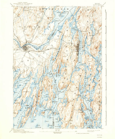 United States Geological Survey Bath, ME (1894, 62500-Scale) digital map