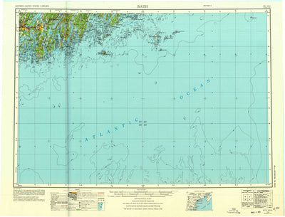 United States Geological Survey Bath, ME (1956, 250000-Scale) digital map