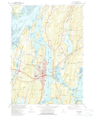 United States Geological Survey Bath, ME (1980, 24000-Scale) digital map