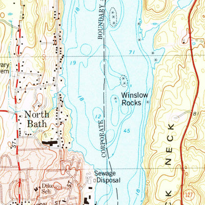 United States Geological Survey Bath, ME (1980, 24000-Scale) digital map