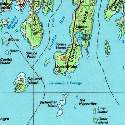 United States Geological Survey Bath, ME (1985, 100000-Scale) digital map