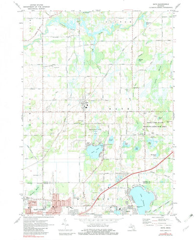United States Geological Survey Bath, MI (1972, 24000-Scale) digital map