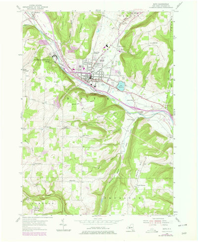 United States Geological Survey Bath, NY (1953, 24000-Scale) digital map
