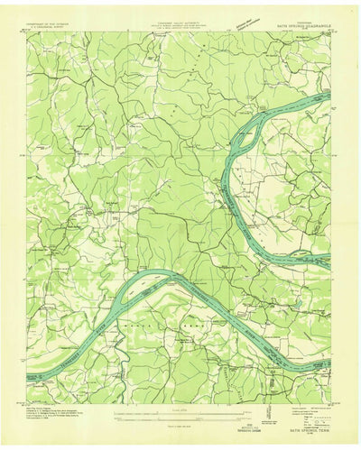 United States Geological Survey Bath Springs, TN (1936, 24000-Scale) digital map