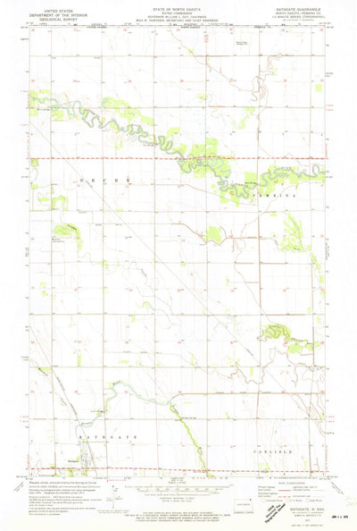 United States Geological Survey Bathgate, ND (1971, 24000-Scale) digital map