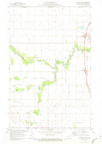 United States Geological Survey Bathgate NE, ND (1970, 24000-Scale) digital map