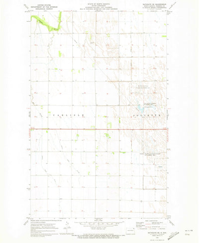 United States Geological Survey Bathgate SE, ND (1970, 24000-Scale) digital map