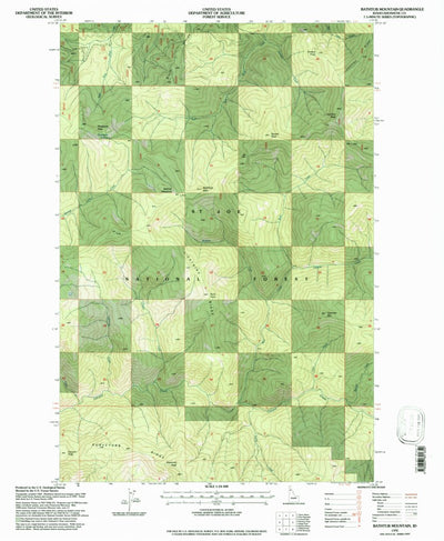 United States Geological Survey Bathtub Mountain, ID (1995, 24000-Scale) digital map