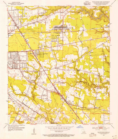 United States Geological Survey Baton Rouge East, LA (1953, 24000-Scale) digital map